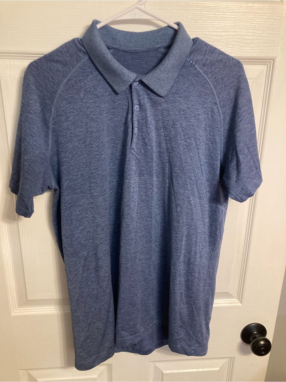 lululemon athletica Men's Heather Blue Polo